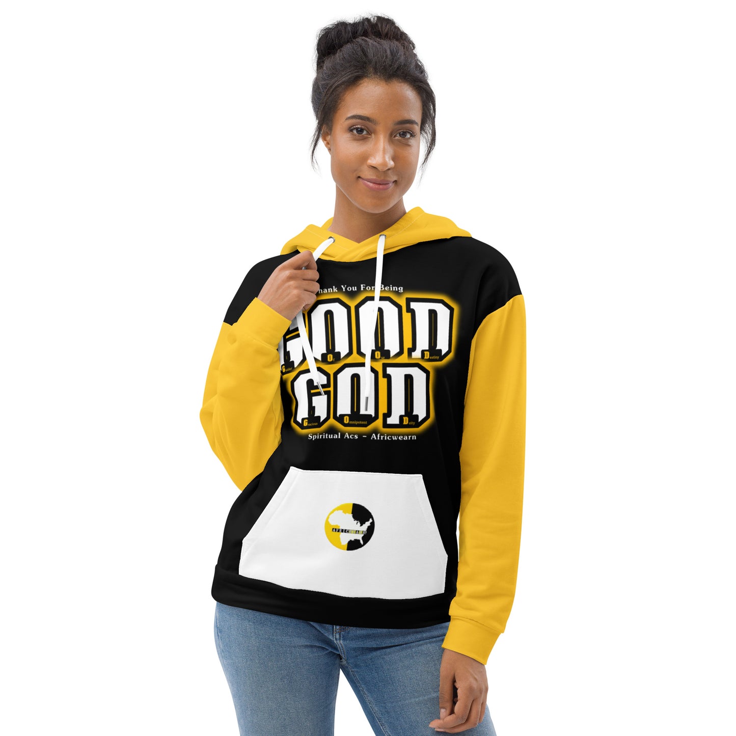 Black and Gold Color Scheme Good God - Unisex Hoodie