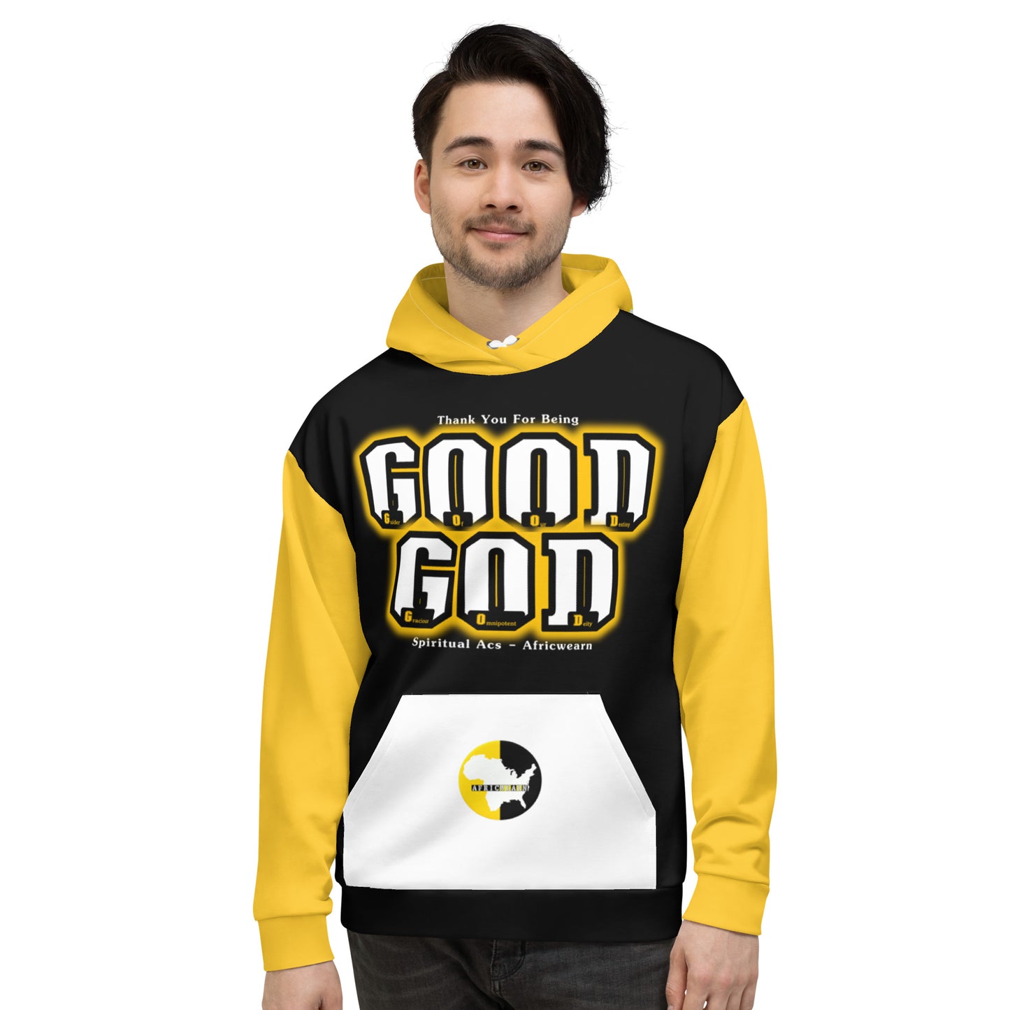 Black and Gold Color Scheme Good God - Unisex Hoodie