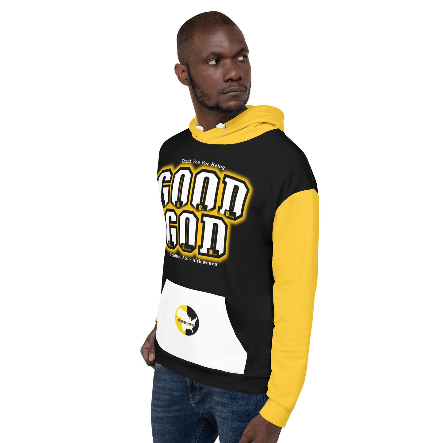 Black and Gold Color Scheme Good God - Unisex Hoodie