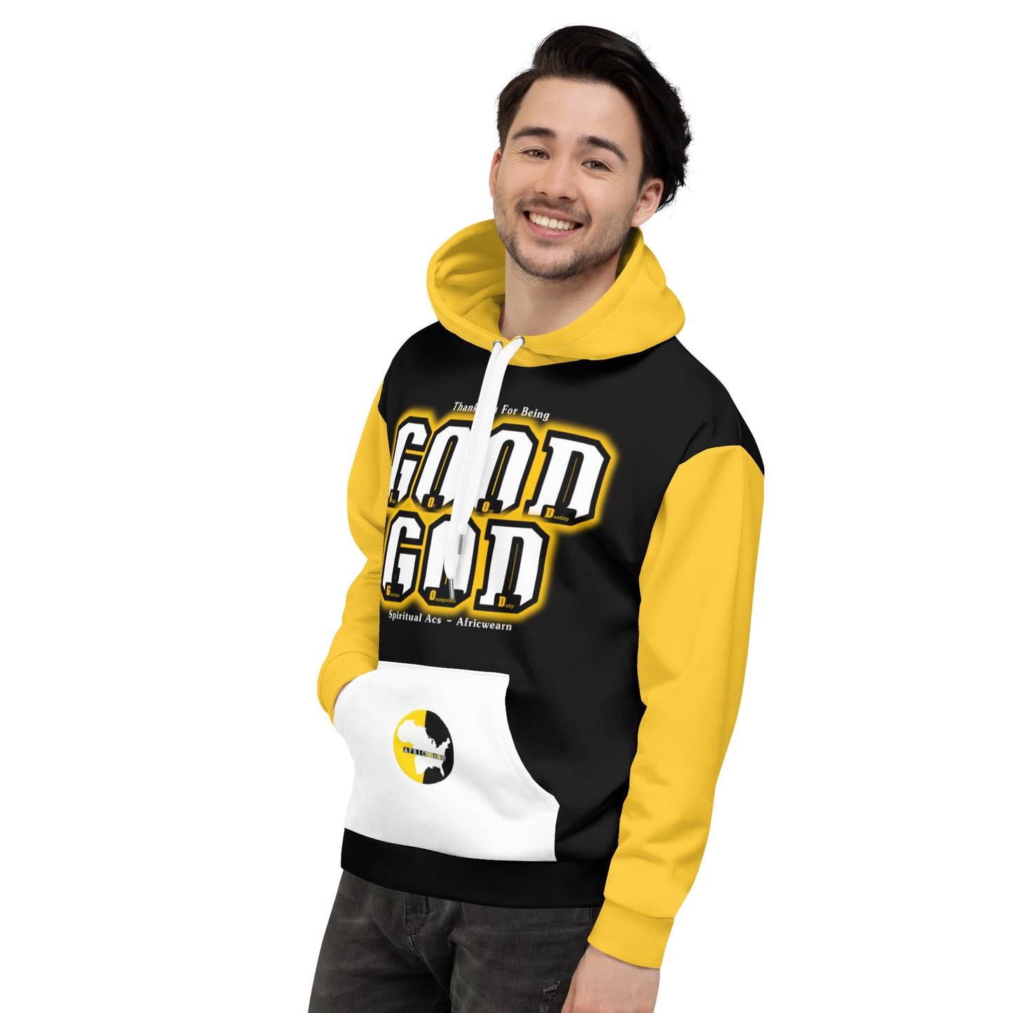 Black and Gold Color Scheme Good God - Unisex Hoodie