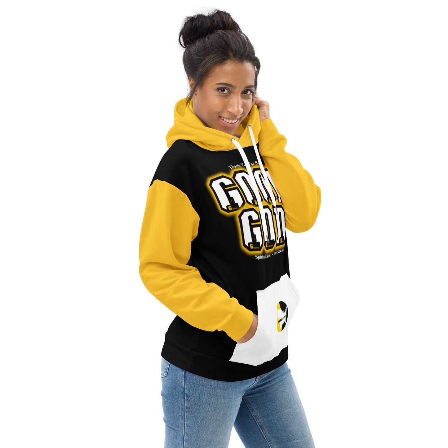 Black and Gold Color Scheme Good God - Unisex Hoodie