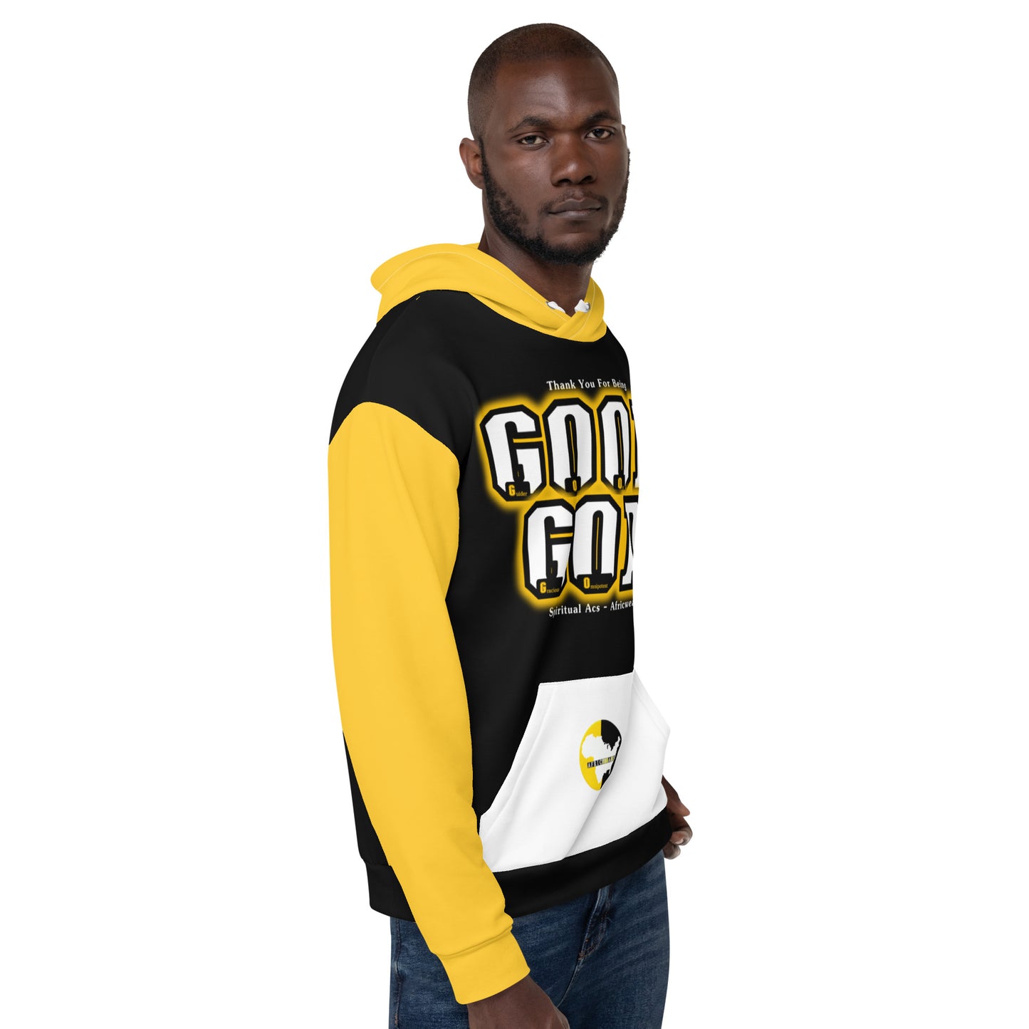 Black and Gold Color Scheme Good God - Unisex Hoodie