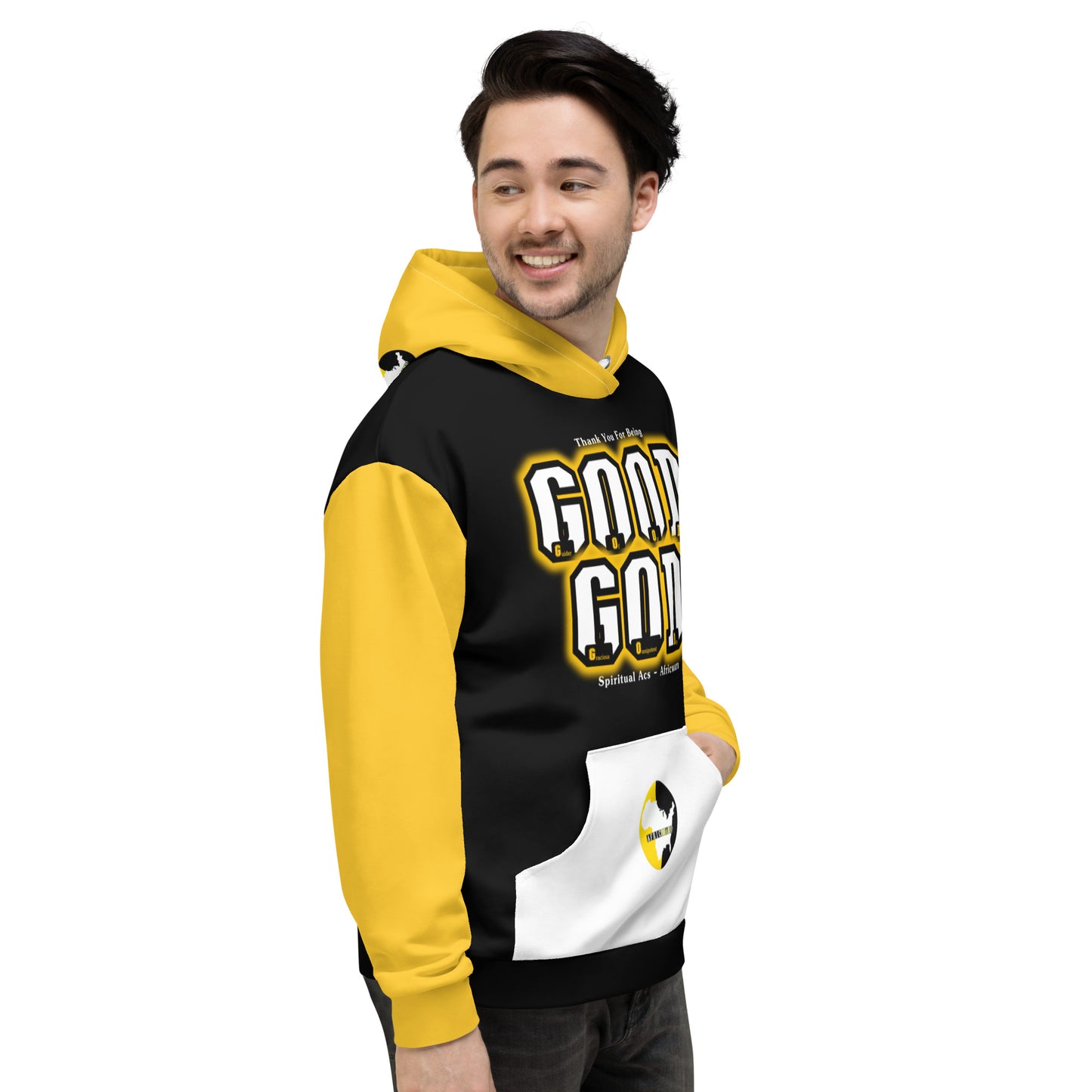 Black and Gold Color Scheme Good God - Unisex Hoodie