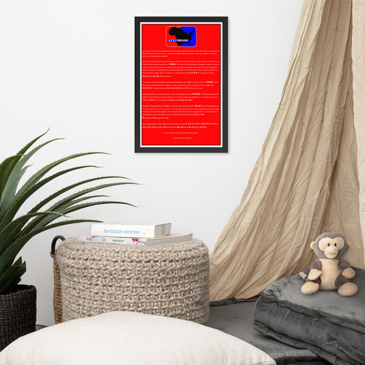 SEED Red Framed poster