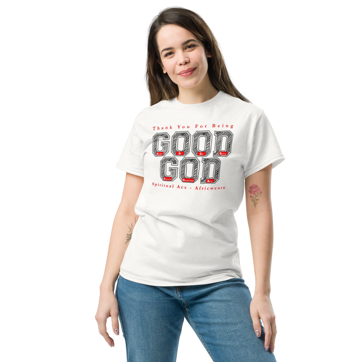 Men's classic tee - Good God Black Red Accent