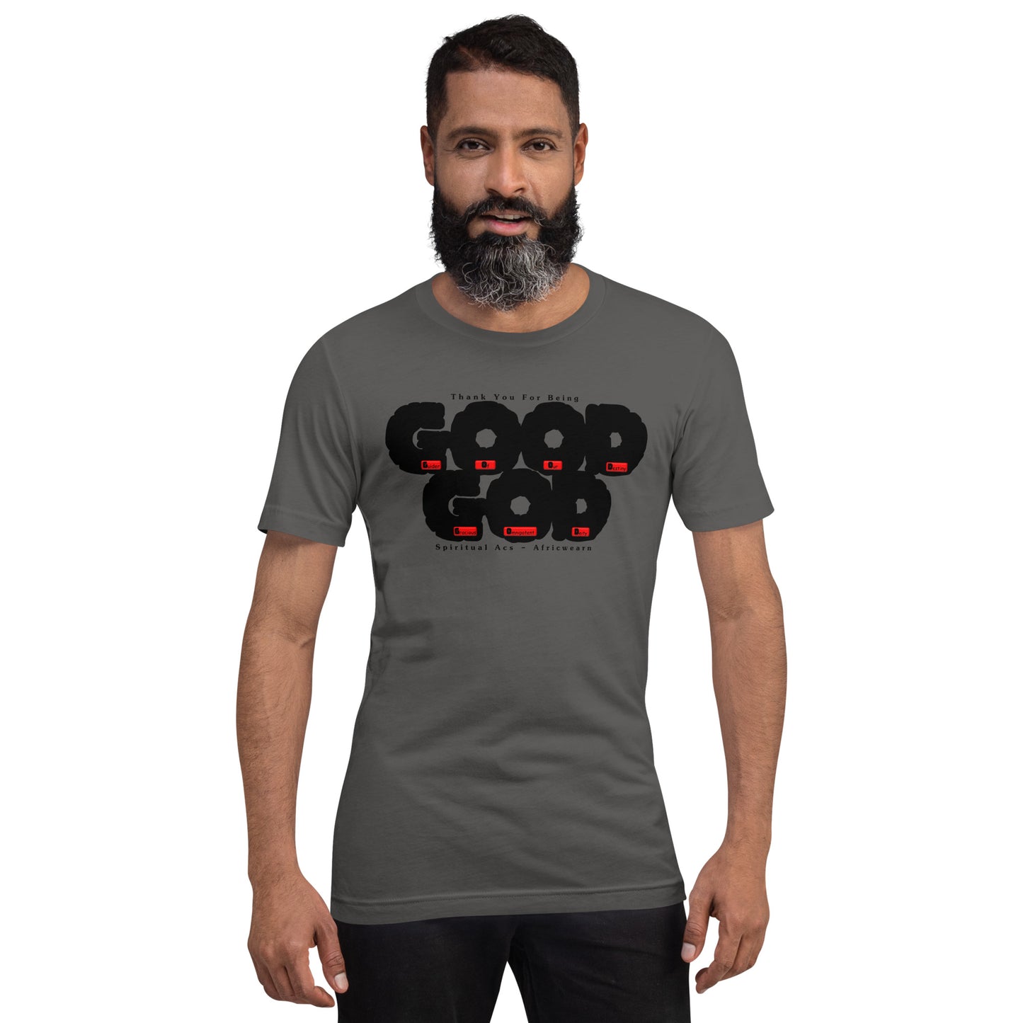 Unisex t-shirt - GOOD GOD Black Fat Lettering