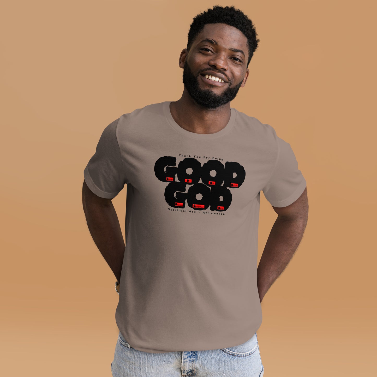 Unisex t-shirt - GOOD GOD Black Fat Lettering