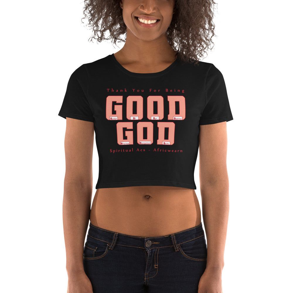 Women’s Crop Tee - Peach Good God